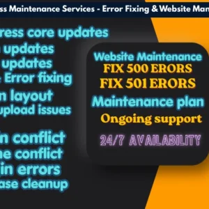 WordPress Maintenance Services - Error Fixing & Website Management